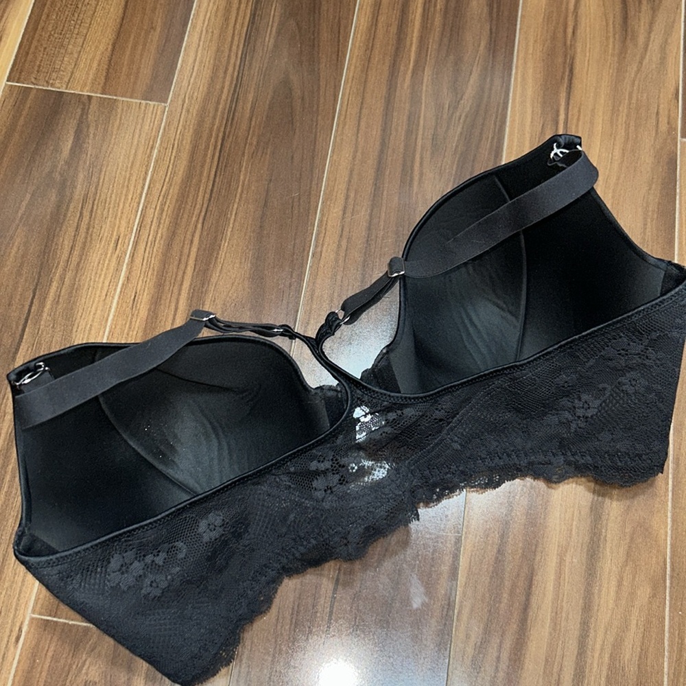 40dd Maidenform Black Lightly Lined Front Close R… - image 2